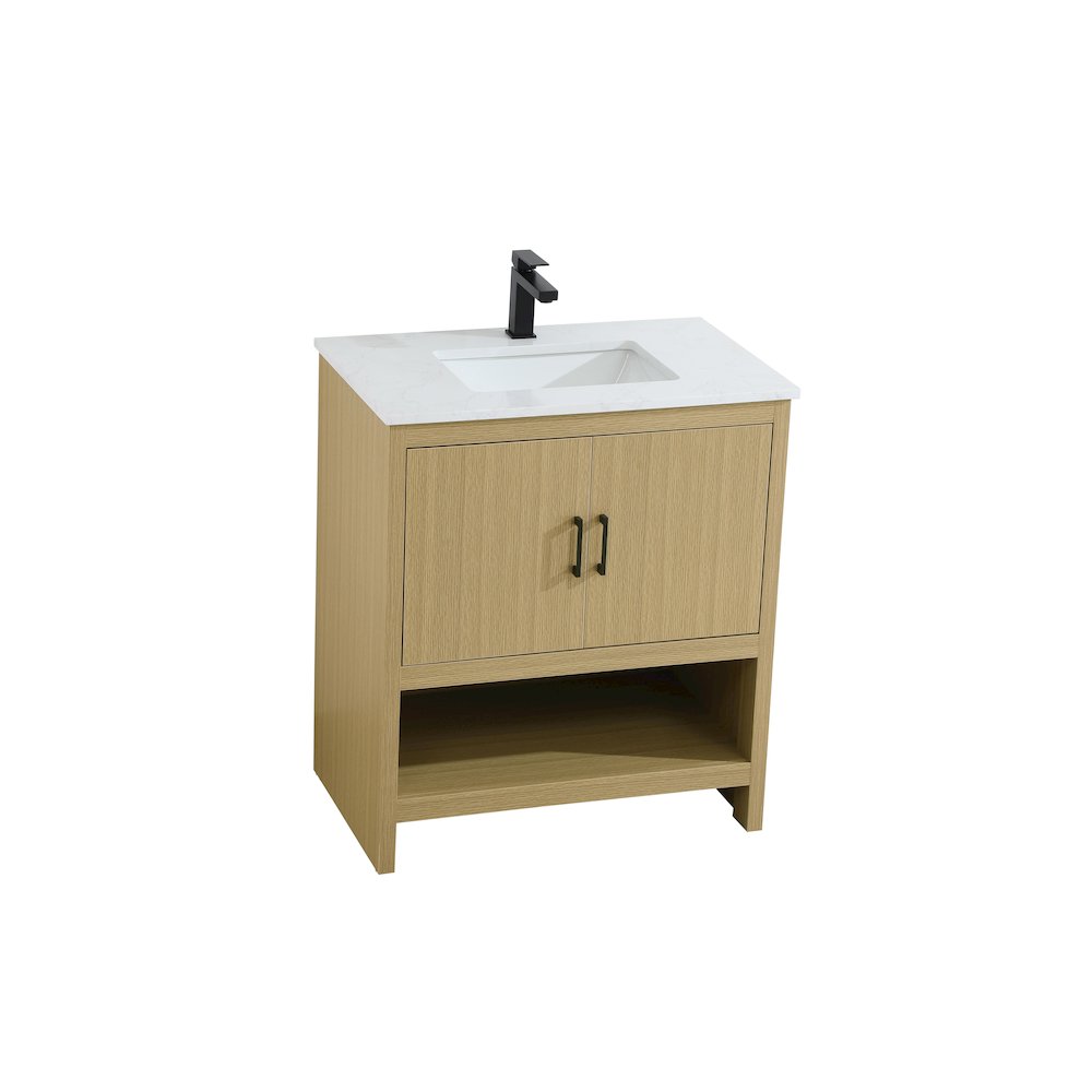 Ira 30 Inch Single Bathroom Vanity In Honey Brown