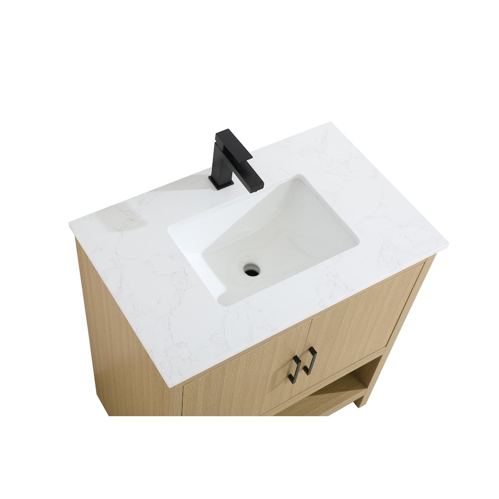 Ira 30 Inch Single Bathroom Vanity In Honey Brown