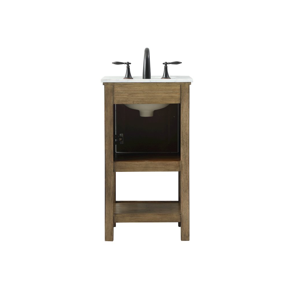 19 inch Single bathroom vanity in driftwood