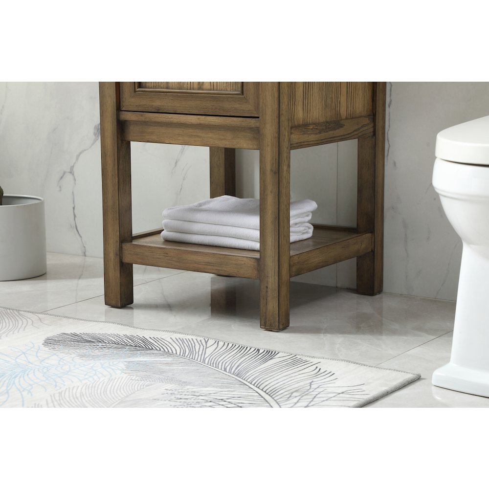 19 inch Single bathroom vanity in driftwood