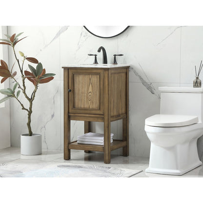 19 inch Single bathroom vanity in driftwood
