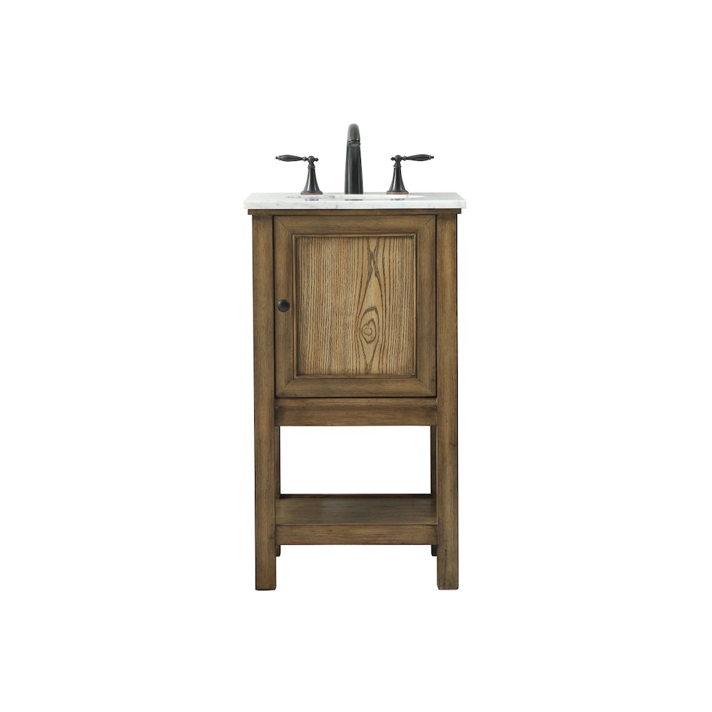 19 inch Single bathroom vanity in driftwood