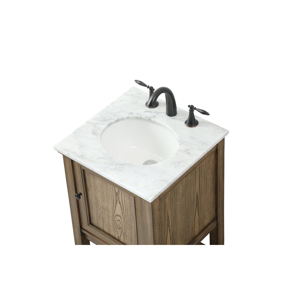19 inch Single bathroom vanity in driftwood