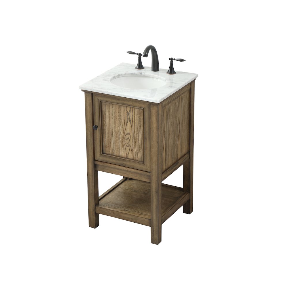 19 inch Single bathroom vanity in driftwood