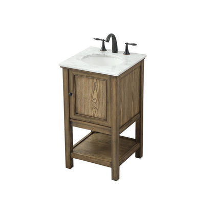 19 inch Single bathroom vanity in driftwood