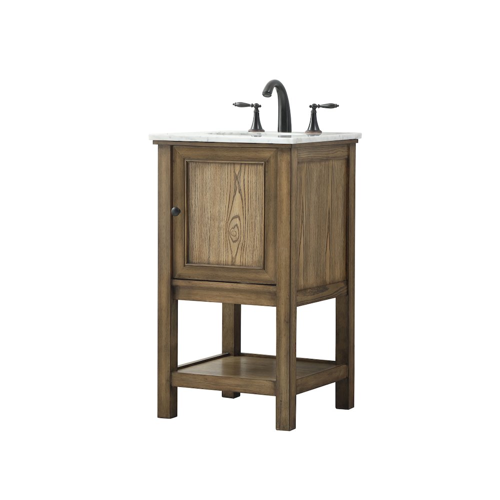 19 inch Single bathroom vanity in driftwood