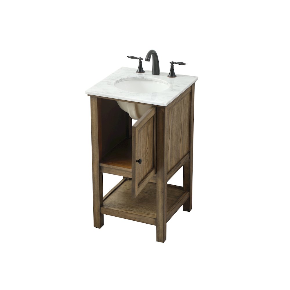 19 inch Single bathroom vanity in driftwood