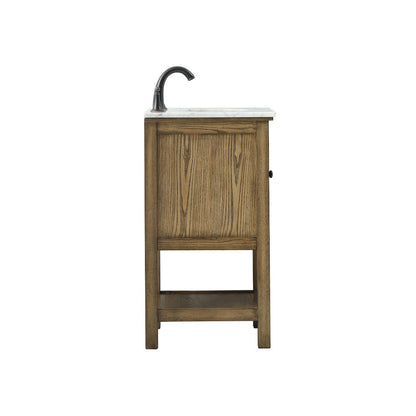 19 inch Single bathroom vanity in driftwood
