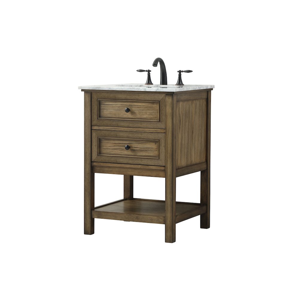 24 inch Single bathroom vanity in driftwood