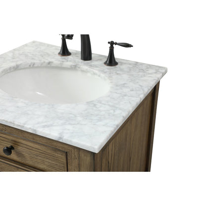 24 inch Single bathroom vanity in driftwood