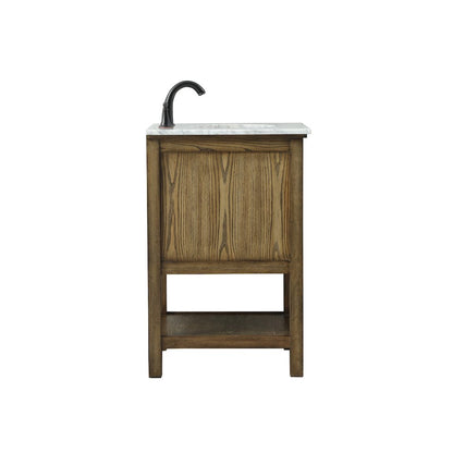 24 inch Single bathroom vanity in driftwood