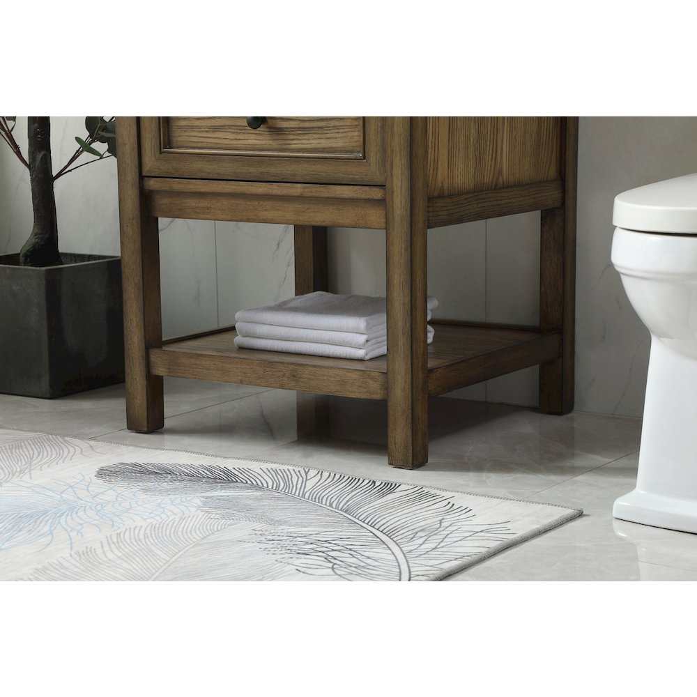 24 inch Single bathroom vanity in driftwood
