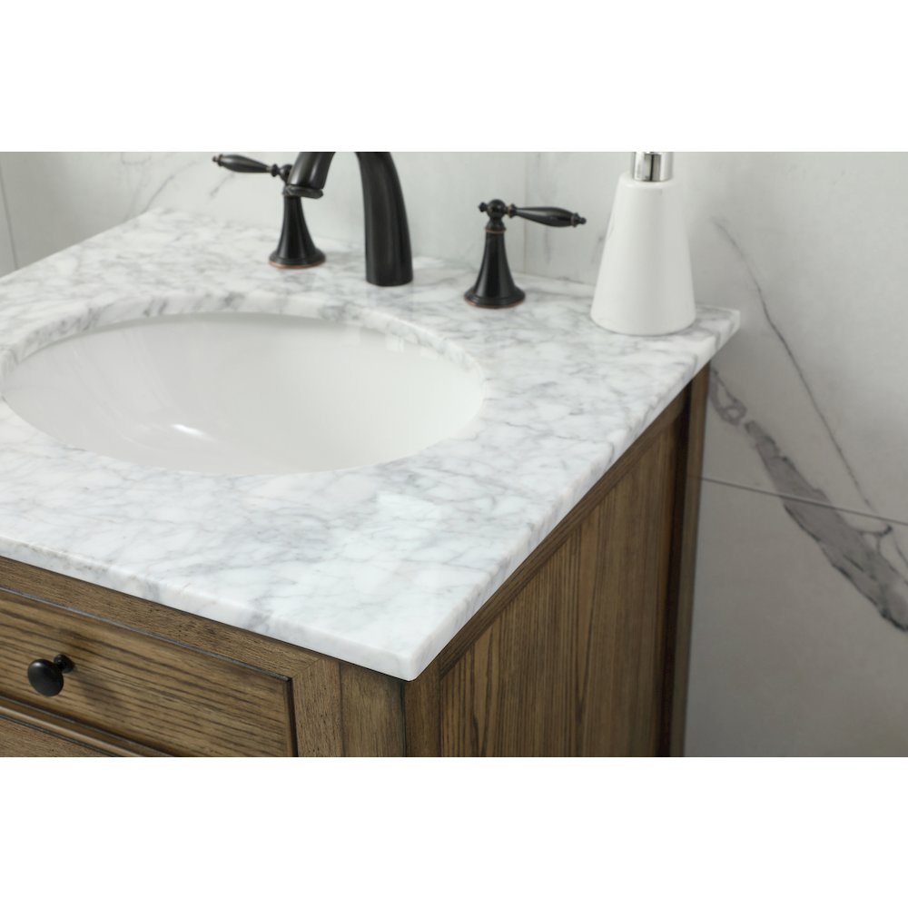 24 inch Single bathroom vanity in driftwood