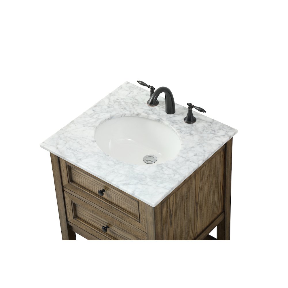 24 inch Single bathroom vanity in driftwood