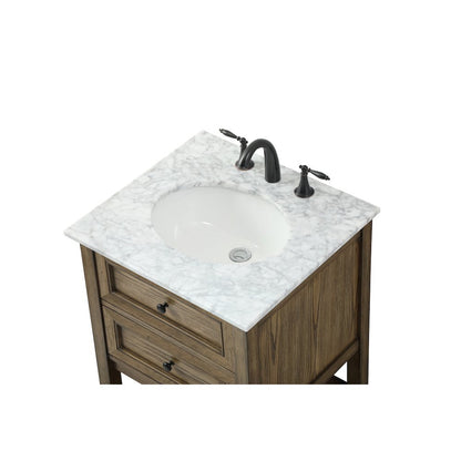 24 inch Single bathroom vanity in driftwood
