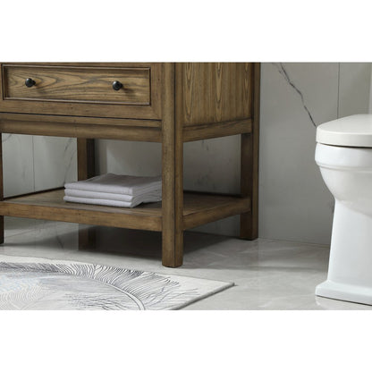 30 inch Single bathroom vanity in driftwood