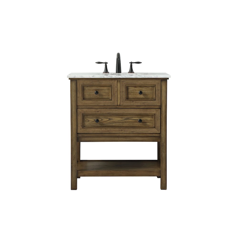 30 inch Single bathroom vanity in driftwood