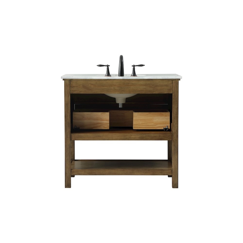 36 inch Single bathroom vanity in driftwood