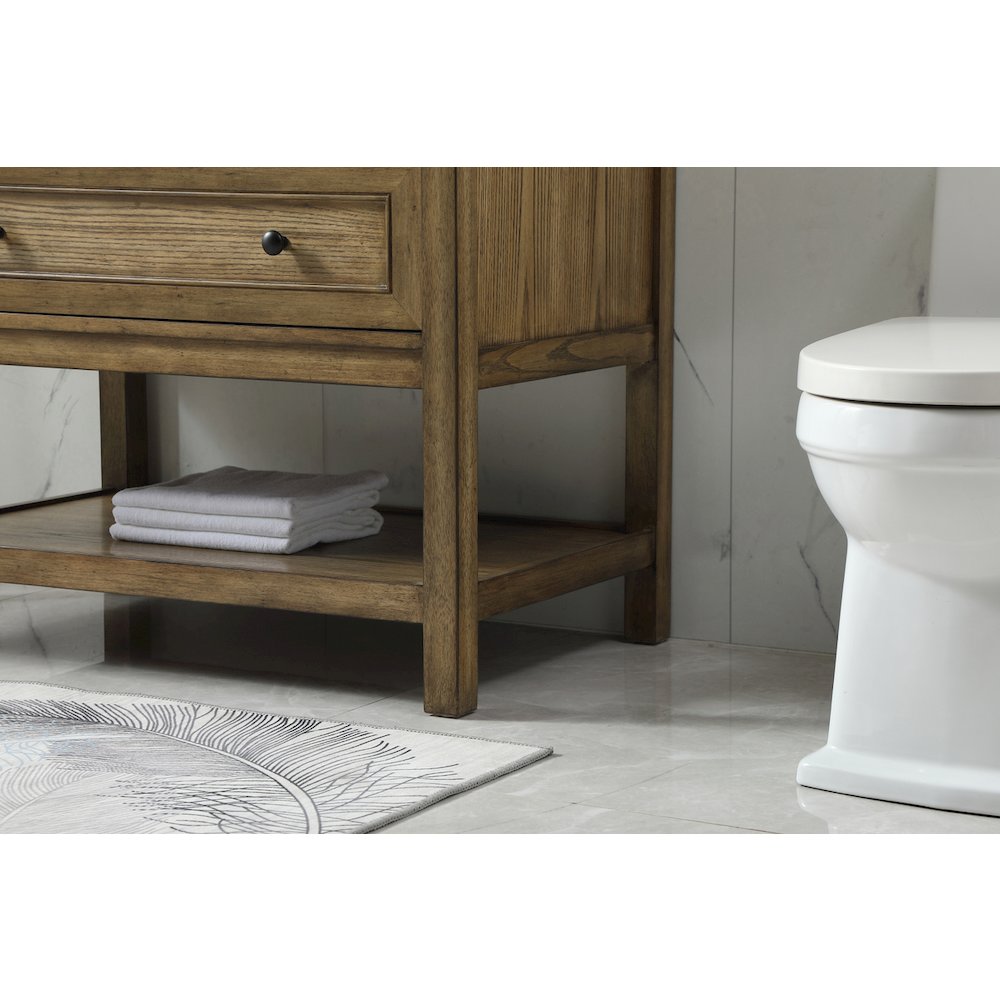 36 inch Single bathroom vanity in driftwood