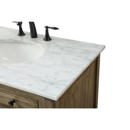 36 inch Single bathroom vanity in driftwood