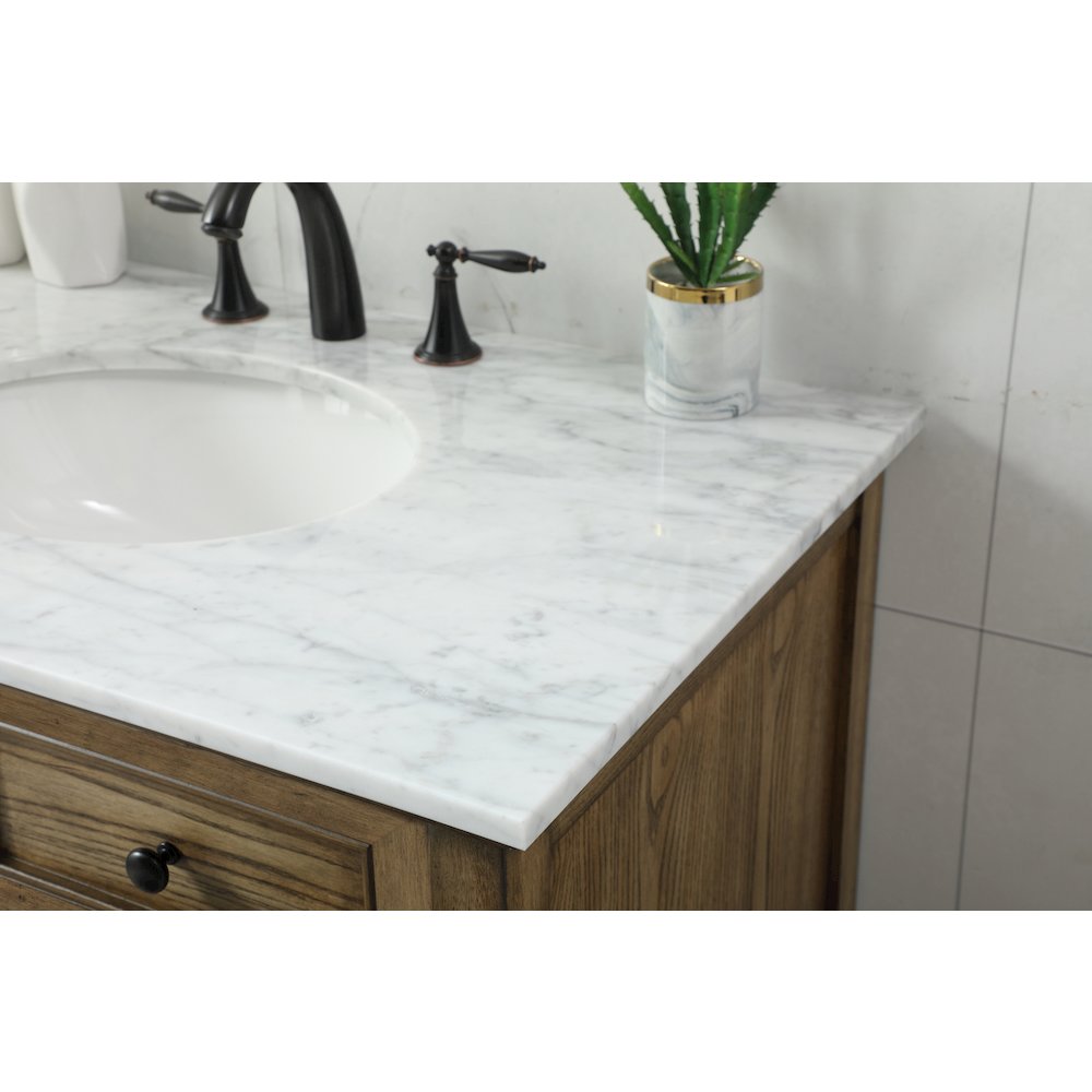 36 inch Single bathroom vanity in driftwood