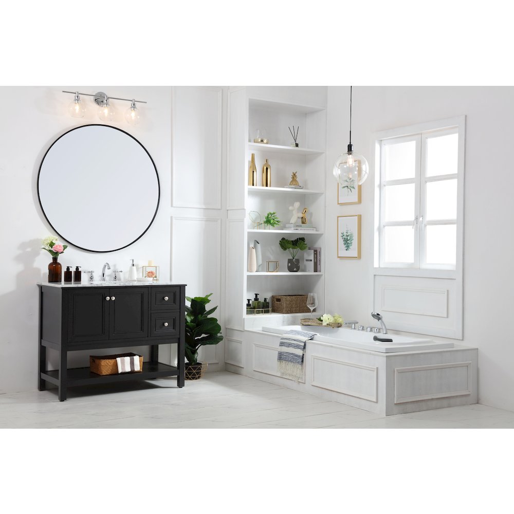 42 in. Single bathroom vanity set in Black