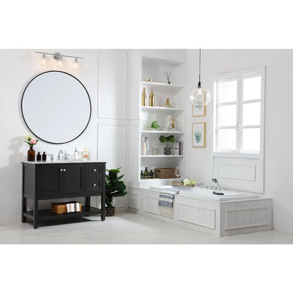 42 in. Single bathroom vanity set in Black