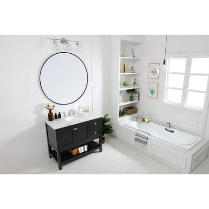 42 in. Single bathroom vanity set in Black