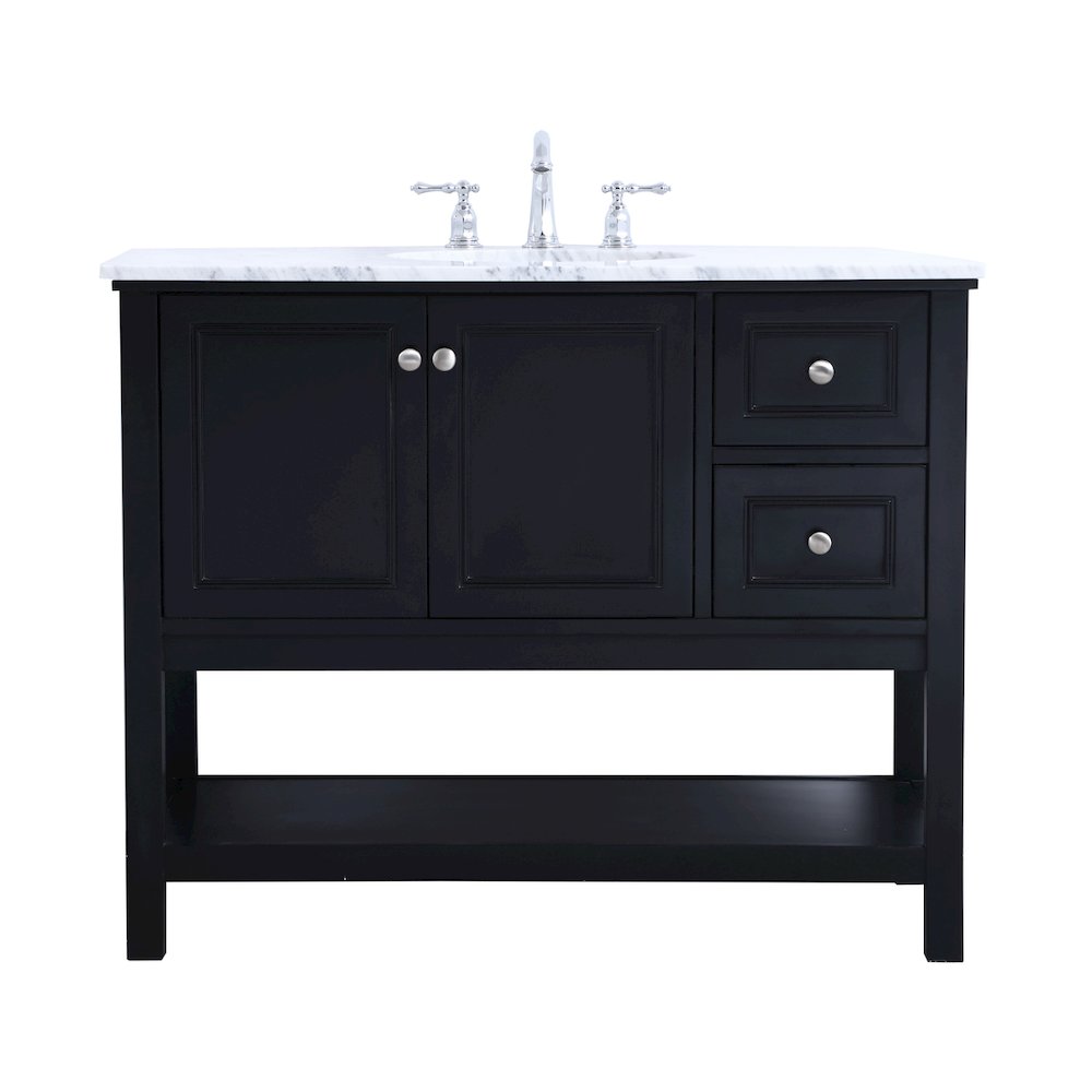 42 in. Single bathroom vanity set in Black