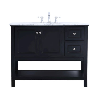 42 in. Single bathroom vanity set in Black