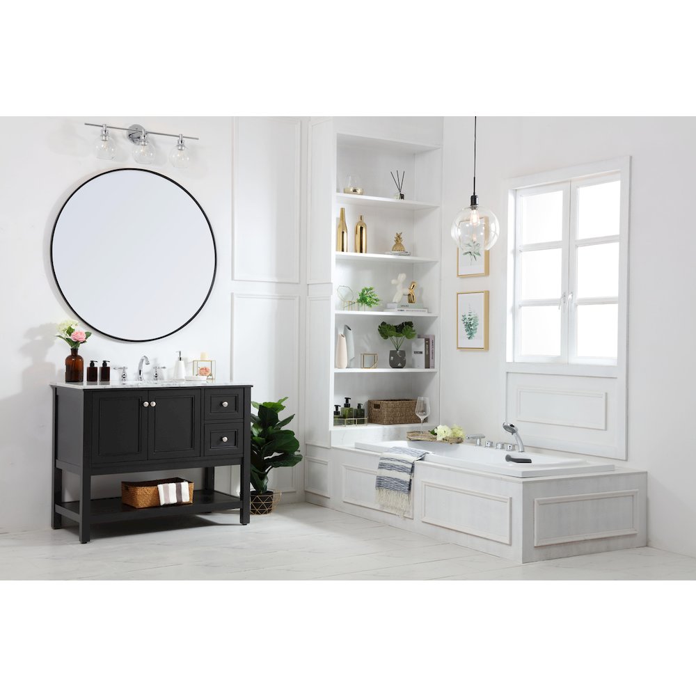 42 in. Single bathroom vanity set in Black