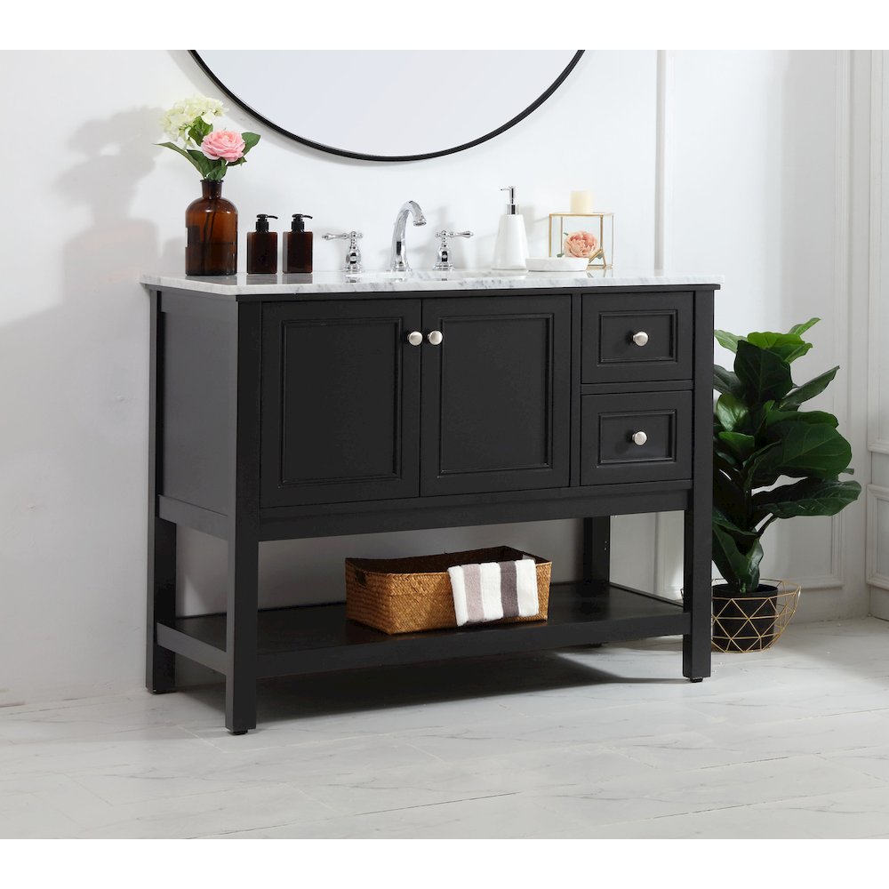 42 in. Single bathroom vanity set in Black