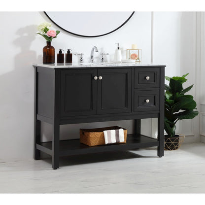 42 in. Single bathroom vanity set in Black