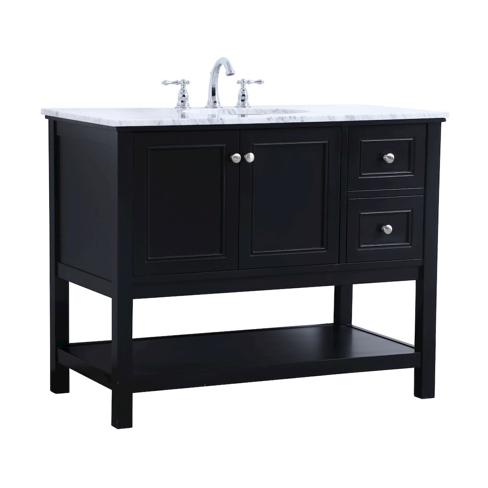 42 in. Single bathroom vanity set in Black