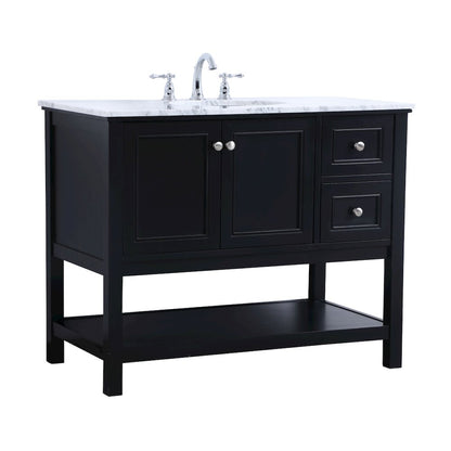 42 in. Single bathroom vanity set in Black