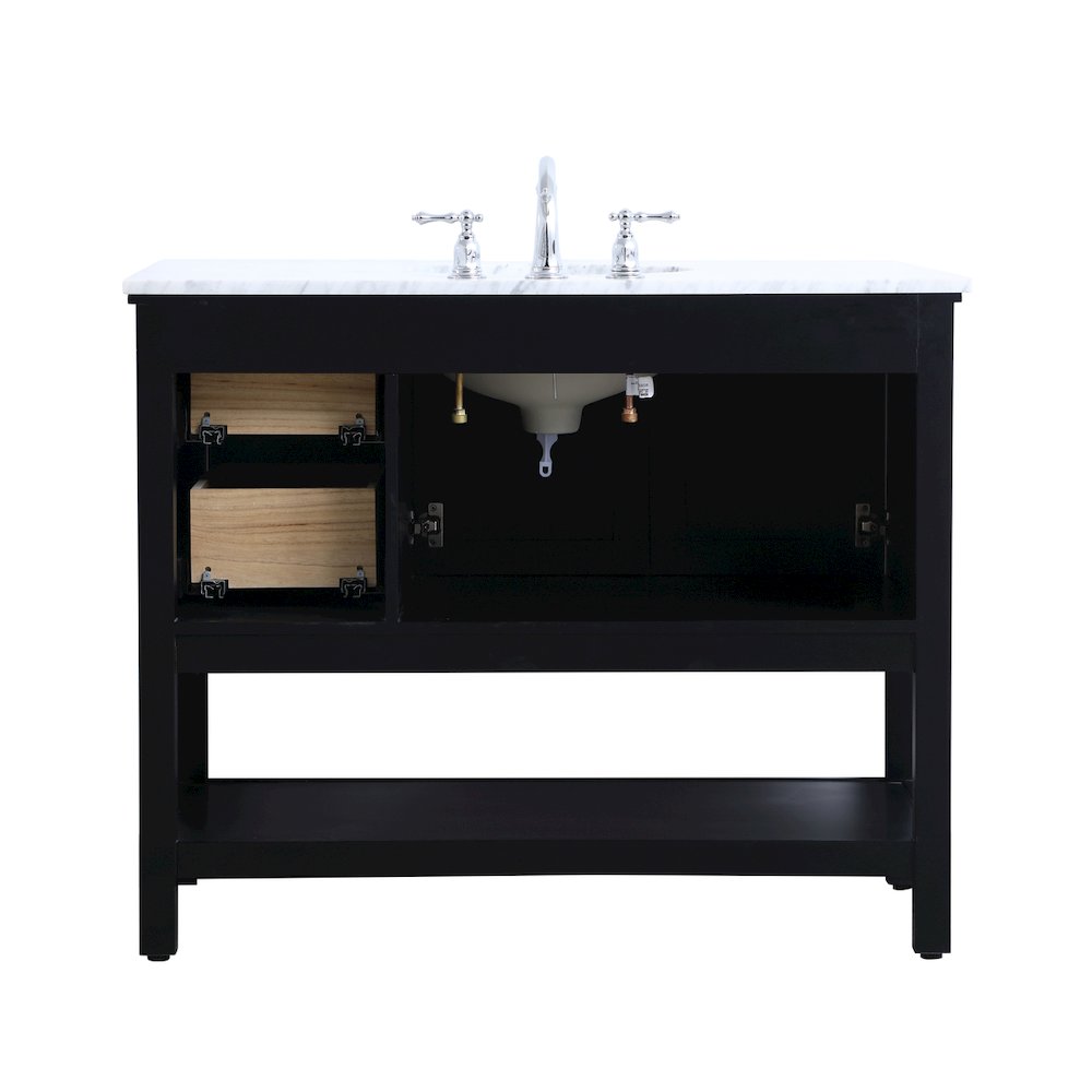 42 in. Single bathroom vanity set in Black