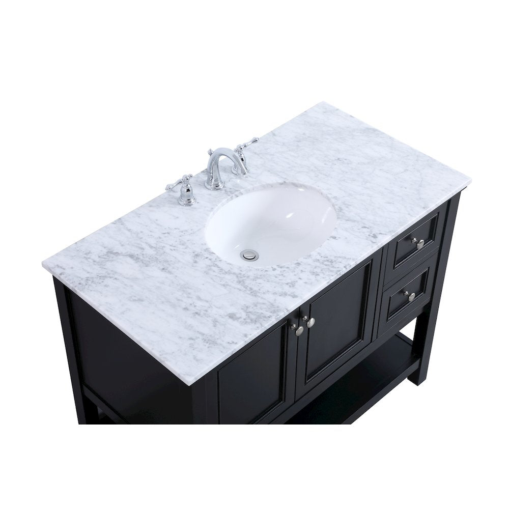 42 in. Single bathroom vanity set in Black