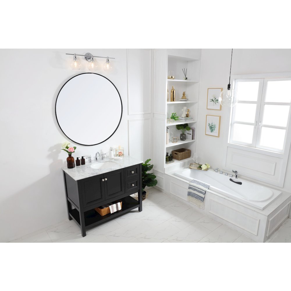 42 in. Single bathroom vanity set in Black