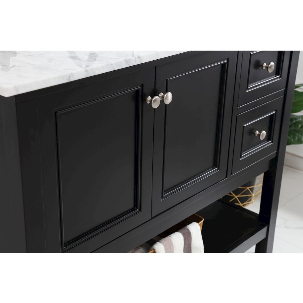 42 in. Single bathroom vanity set in Black
