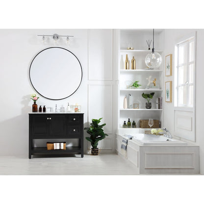 42 in. Single bathroom vanity set in Black