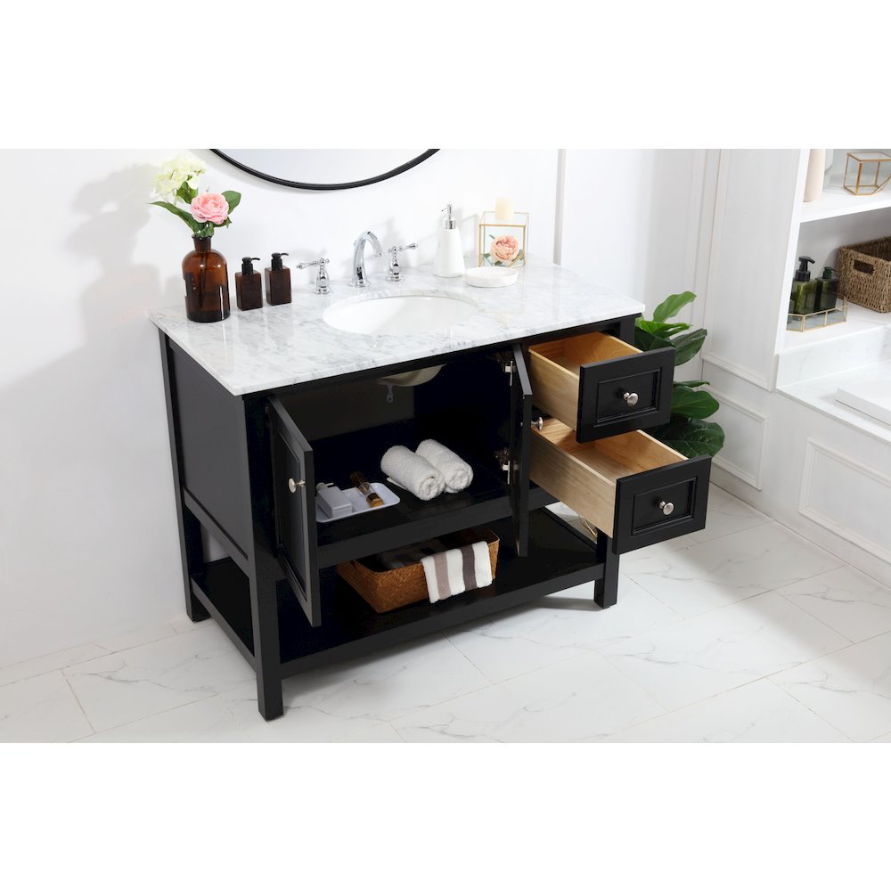 42 in. Single bathroom vanity set in Black