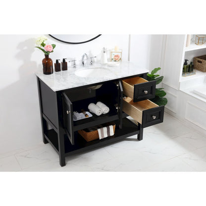 42 in. Single bathroom vanity set in Black