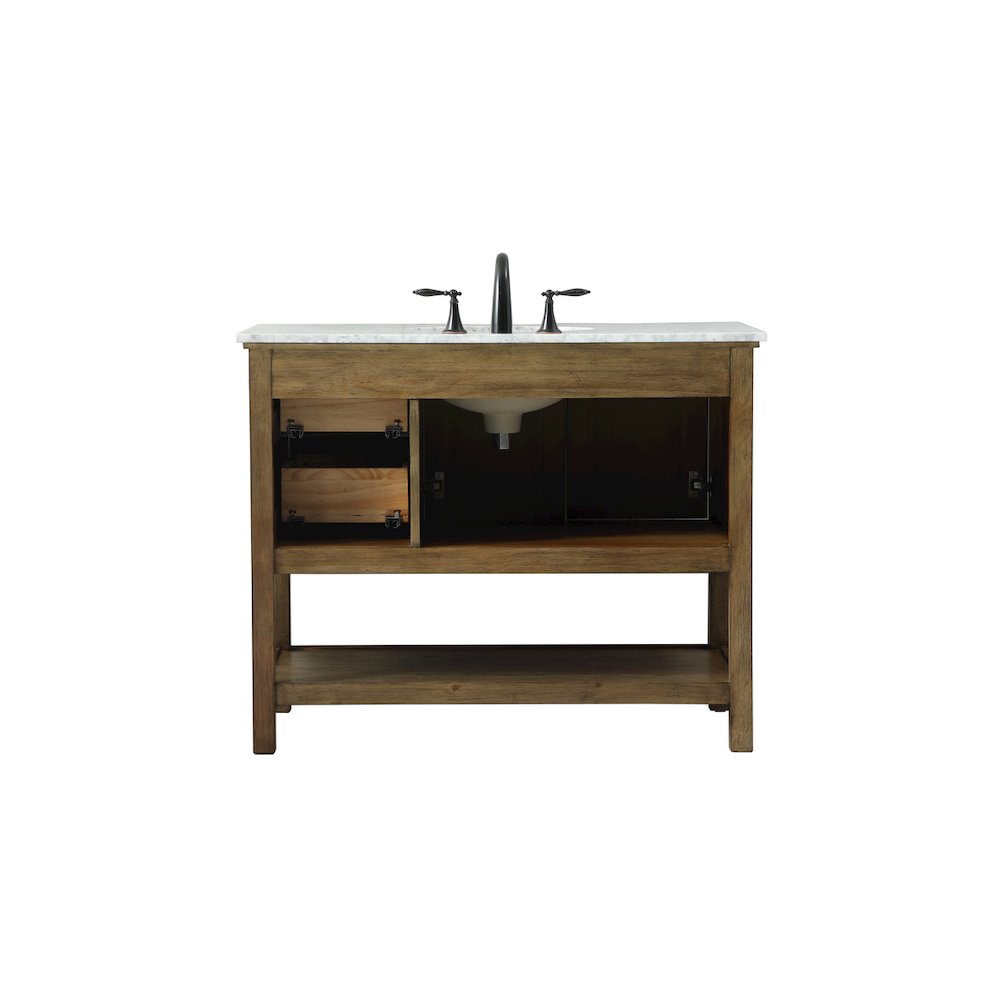 42 inch Single bathroom vanity in driftwood