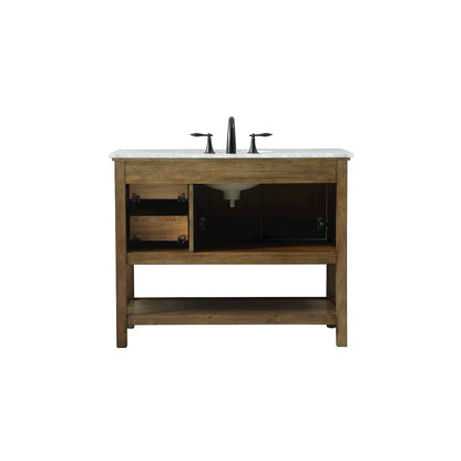 42 inch Single bathroom vanity in driftwood