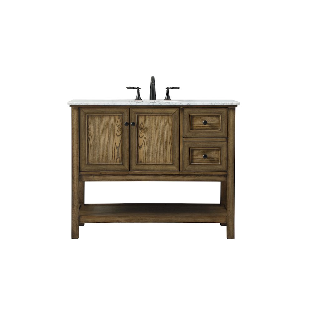 42 inch Single bathroom vanity in driftwood