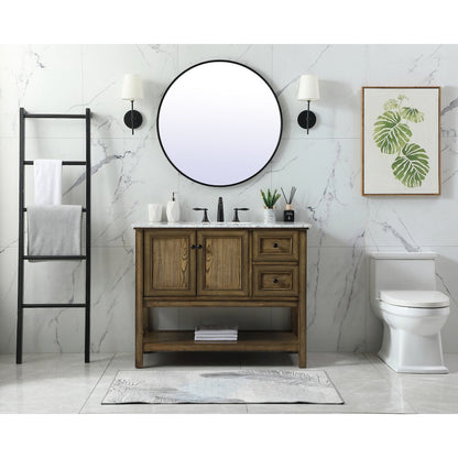 42 inch Single bathroom vanity in driftwood