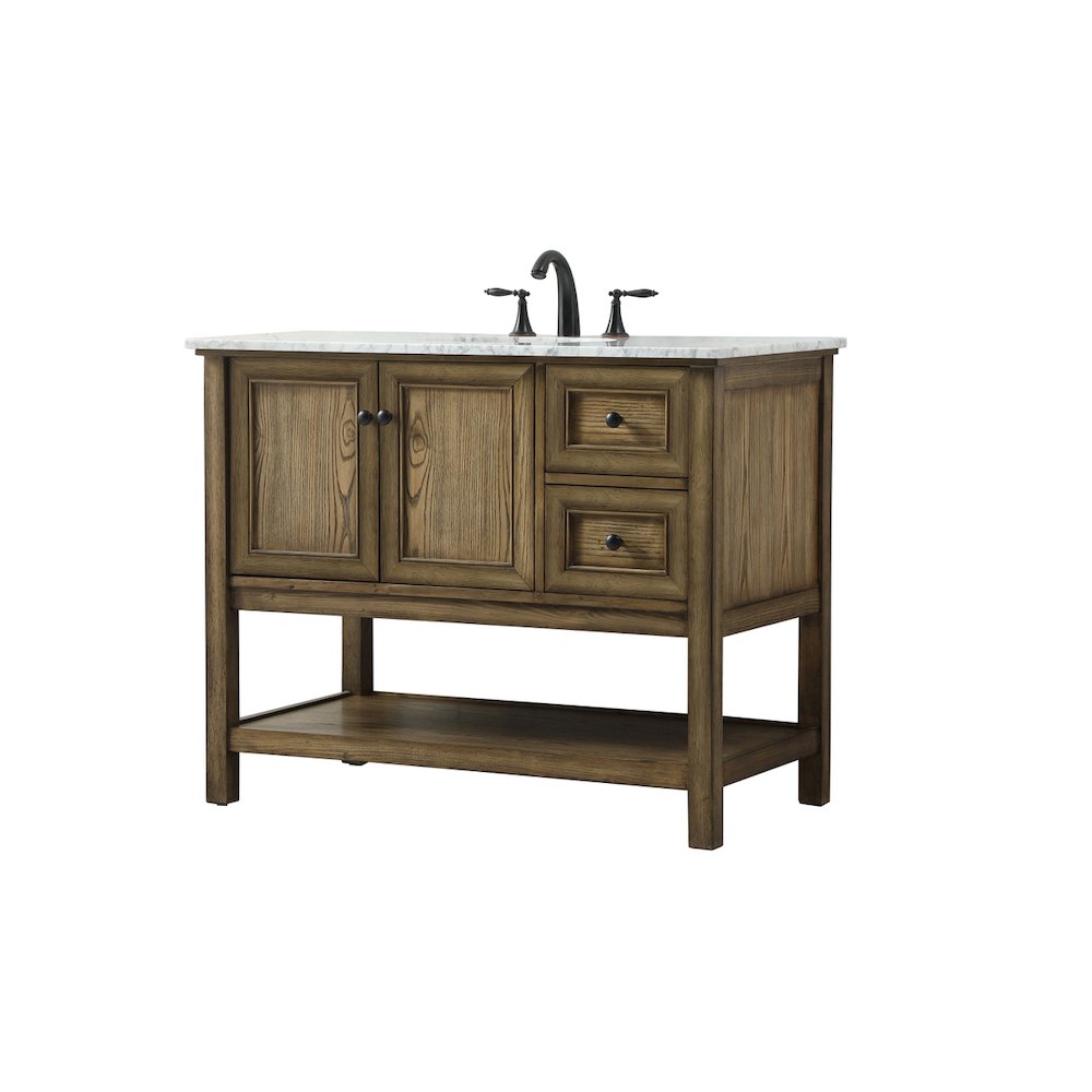 42 inch Single bathroom vanity in driftwood
