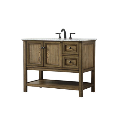 42 inch Single bathroom vanity in driftwood