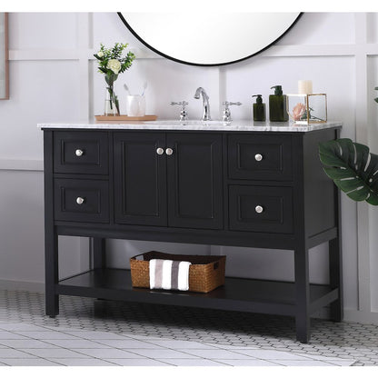 48 in. Single bathroom vanity set in Black