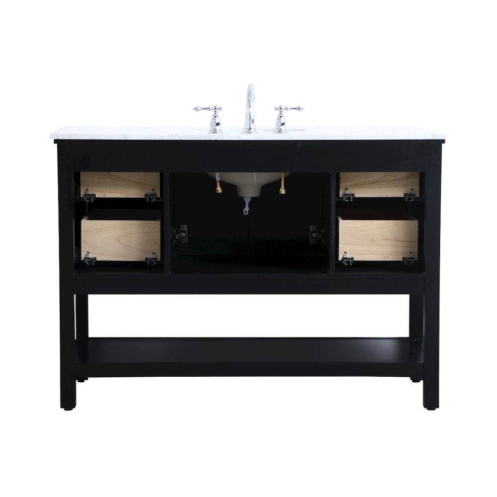 48 in. Single bathroom vanity set in Black